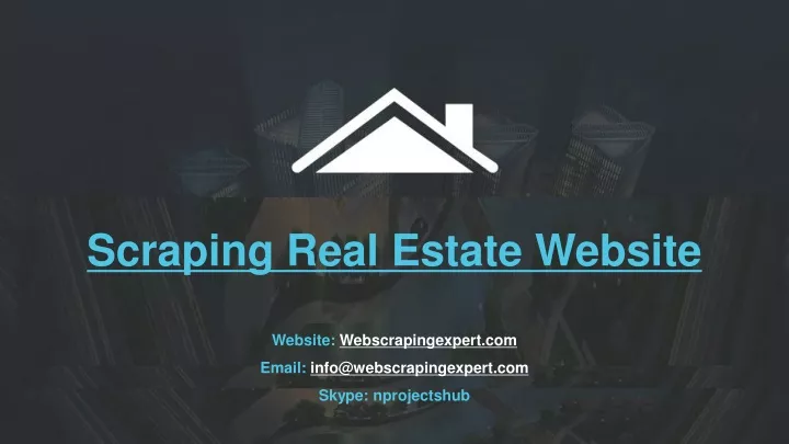 scraping real estate website