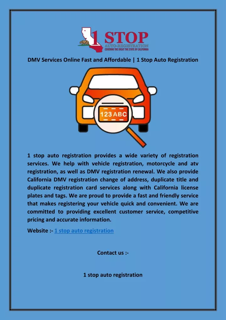 dmv services online fast and affordable 1 stop