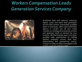 workers compensation leads generation services company