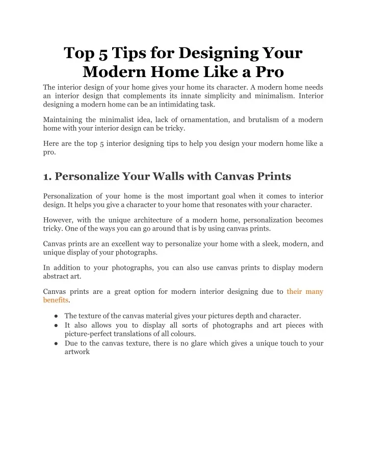 PPT - Top 5 Tips for Designing Your Modern Home Like a Pro PowerPoint ...
