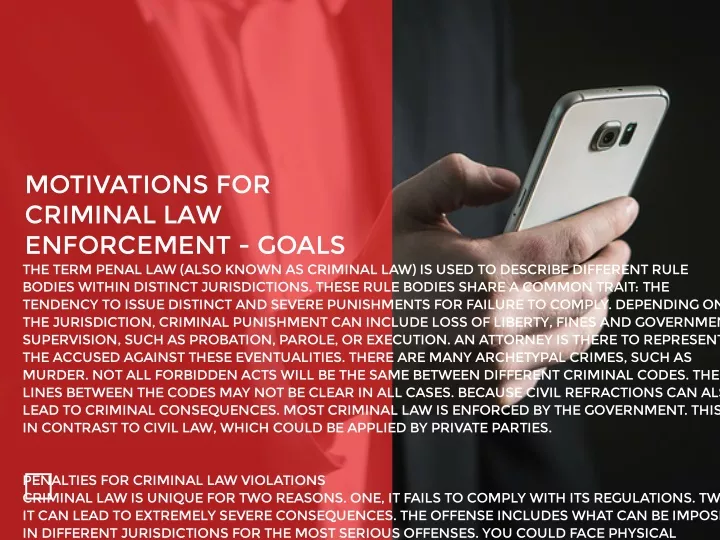 motivations for criminal law enforcement goals