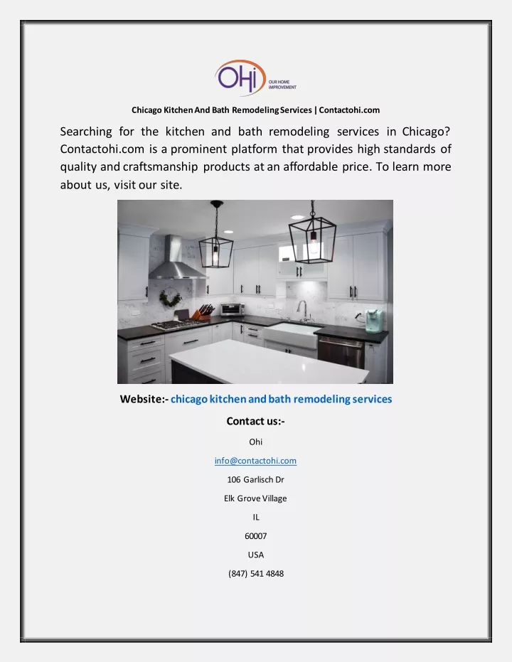 chicago kitchen and bath remodeling services