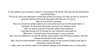 if users prefer to use a wireless network