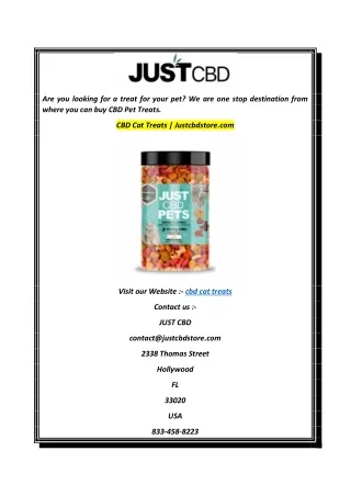 CBD Cat Treats  Justcbdstore.com