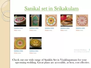 Sanikal set in Srikakulam