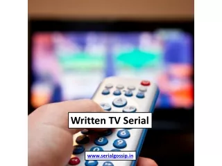 written tv serial