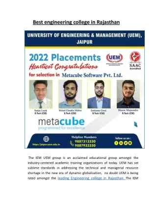 best engineering college in rajasthan