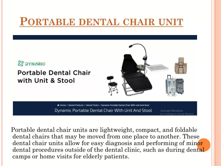 portable dental chair unit