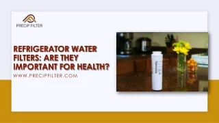 Refrigerator Water Filters: Are They Important for Health?