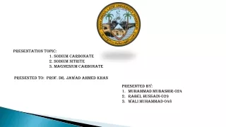 presentation topic 1 sodium carbonate 2 sodium