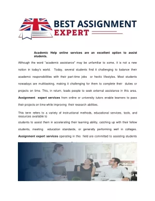 academic help online services are an excellent