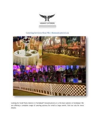 Small Party Caterers in Faridabad | Hemantcaterers.in