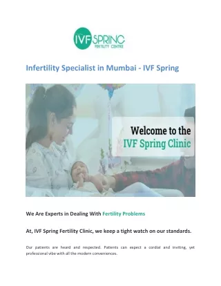Infertility Specialist in Mumbai - IVF Spring