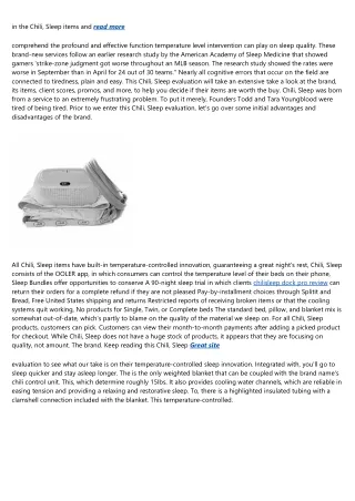 in the chili sleep items and read more