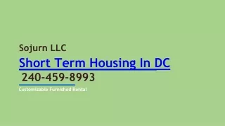 Short Term Housing In DC