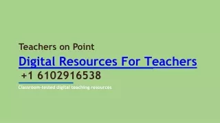 Digital Resources For Teachers