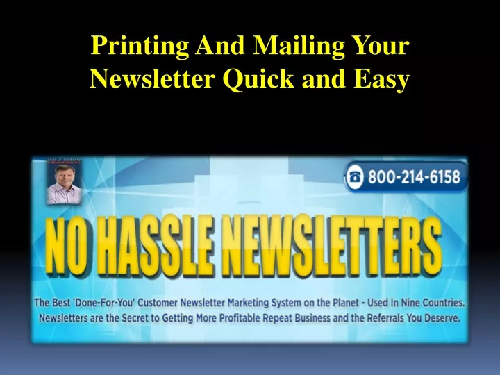 printing and mailing your newsletter quick