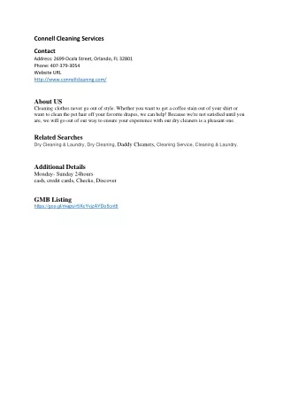 connell cleaning services