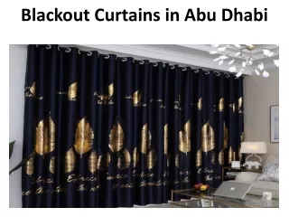 blackout curtains in abu dhabi