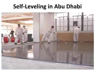 self leveling in abu dhabi