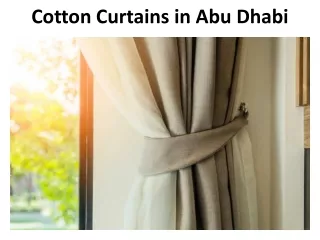 cotton curtains in abu dhabi