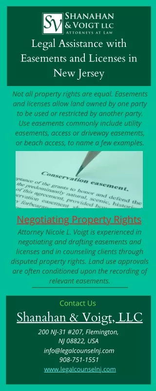 New Jersey Easements and Licenses