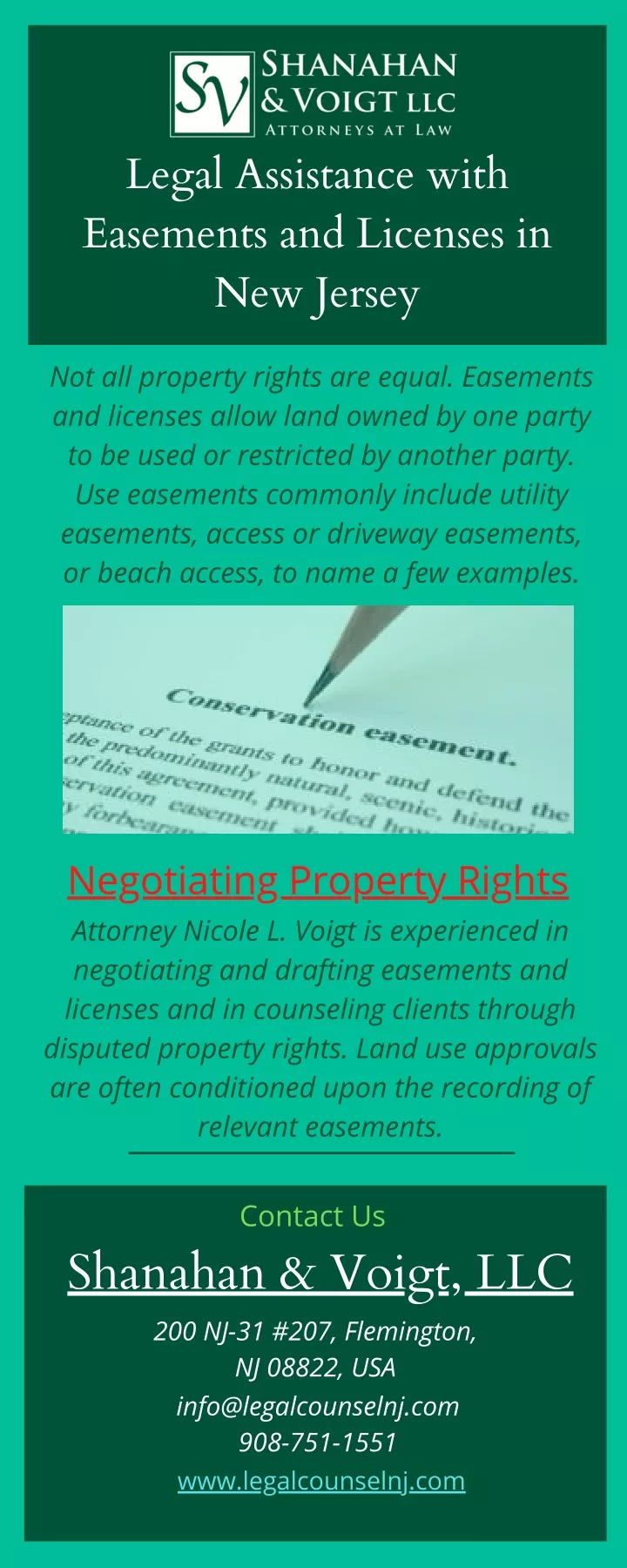 legal assistance with easements and licenses