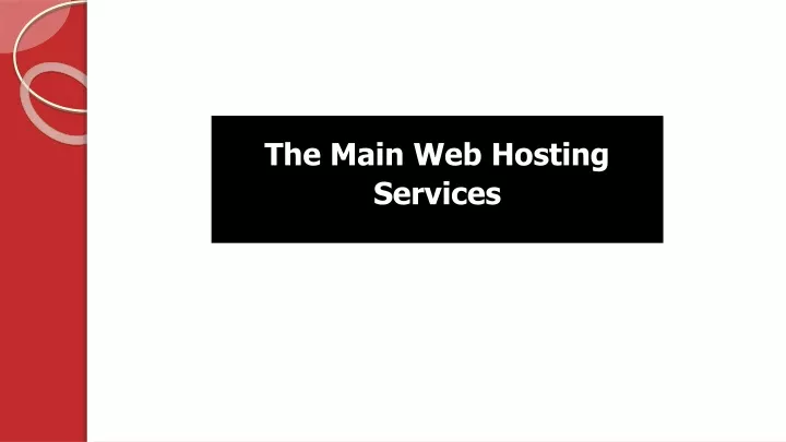 the main web hosting services