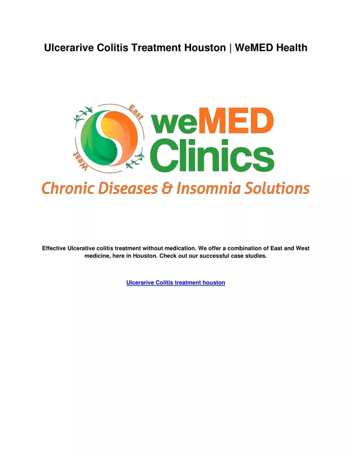 ulcerarive colitis treatment houston wemed health