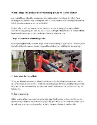 Rad E Bike Rentals Island - Marco Fun Rental