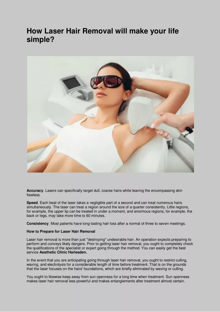 how laser hair removal will make your life simple