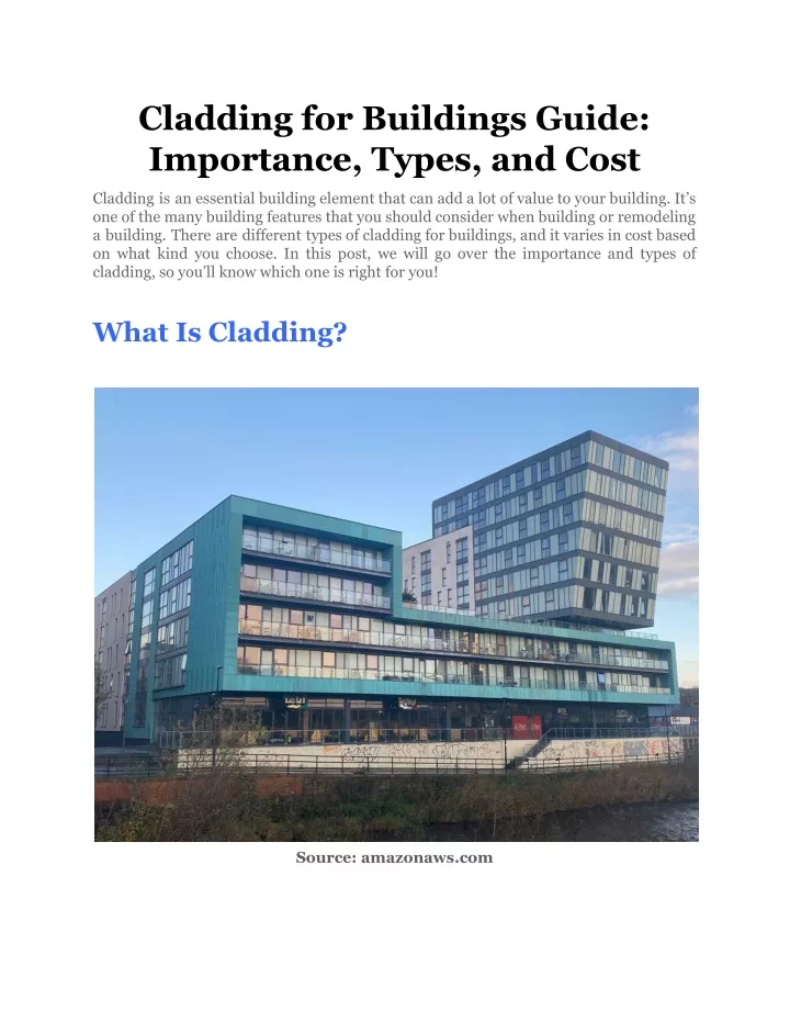 cladding for buildings guide importance types