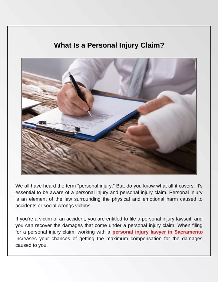 what is a personal injury claim