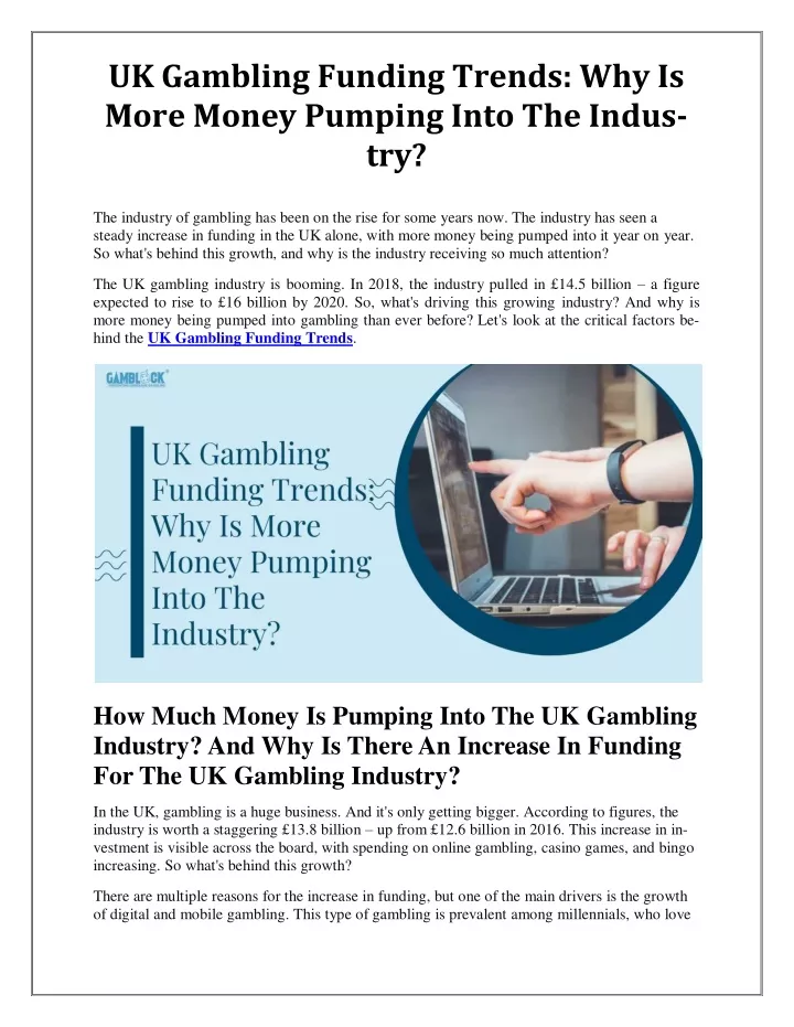 uk gambling funding trends why is more money