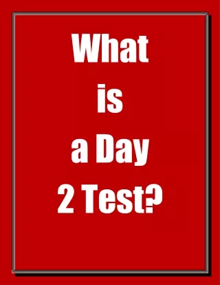 what is a day 2 test
