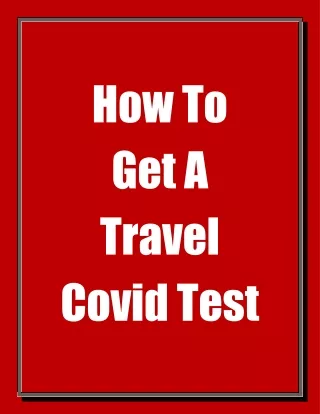 how to get a travel covid test