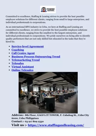 committed to excellence staffing leasing strives