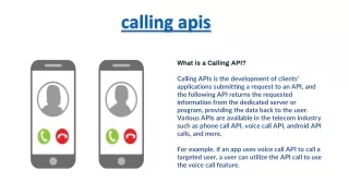 calling apis