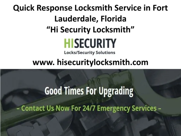 Emergency Locksmith Fort Lauderdale FL