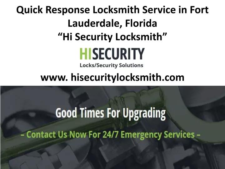 quick response locksmith service in fort
