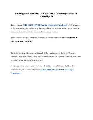 finding the best csir ugc net jrf coaching