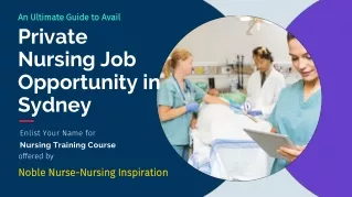 How to Get Private Nursing Jobs with Excellent Pay in Sydney?