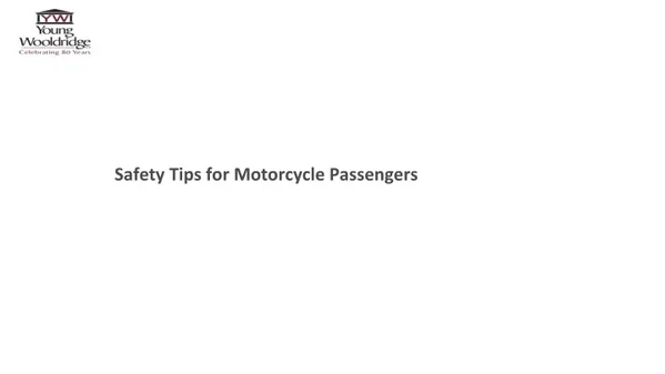 safety tips for motorcycle passengers