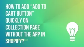 How To Add ADD TO CART Button Quickly On Collection Page Without The App In Shopify _ Shopify web designerShopify expert