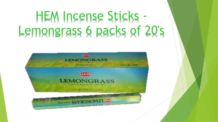 hem incense sticks lemongrass 6 packs of 20 s
