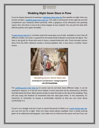 Choosing a Nightgown Shop in Pune
