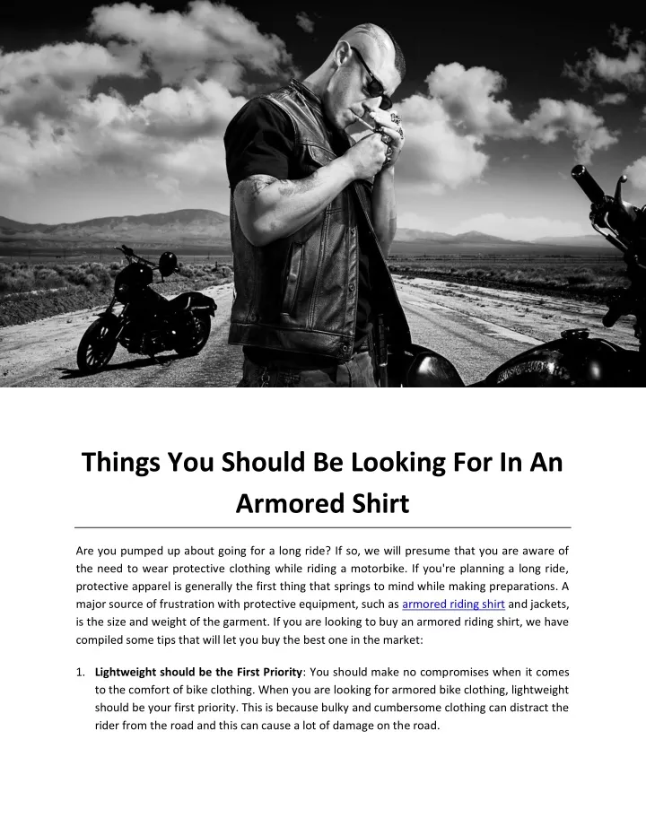 things you should be looking for in an armored