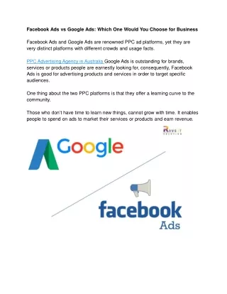 Facebook Ads vs Google Ads Which One is the Best for Business