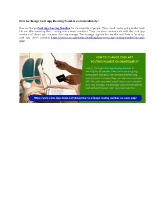 how to change cash app routing number