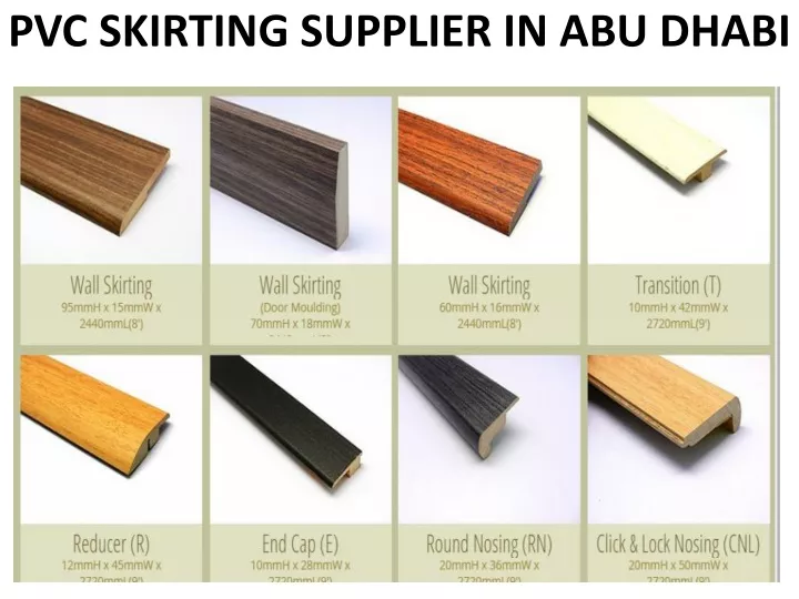 pvc skirting supplier in abu dhabi